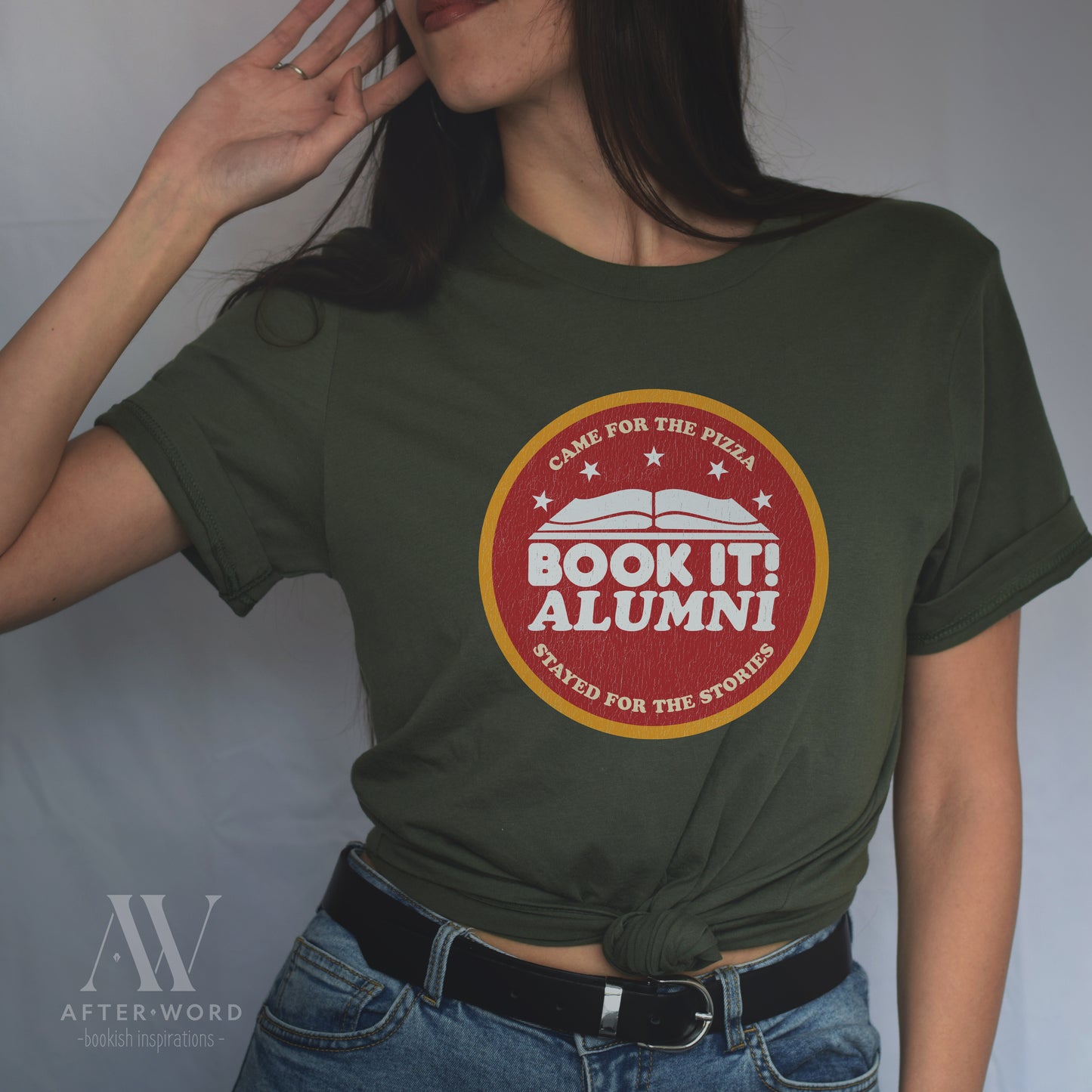 Book It Alumni - Pizza & Stories Unisex Tee