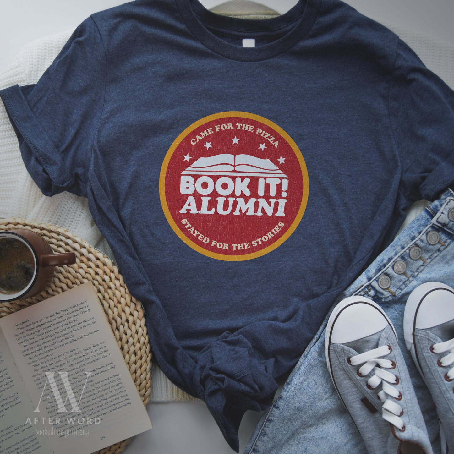 Book It Alumni - Pizza & Stories Unisex Tee