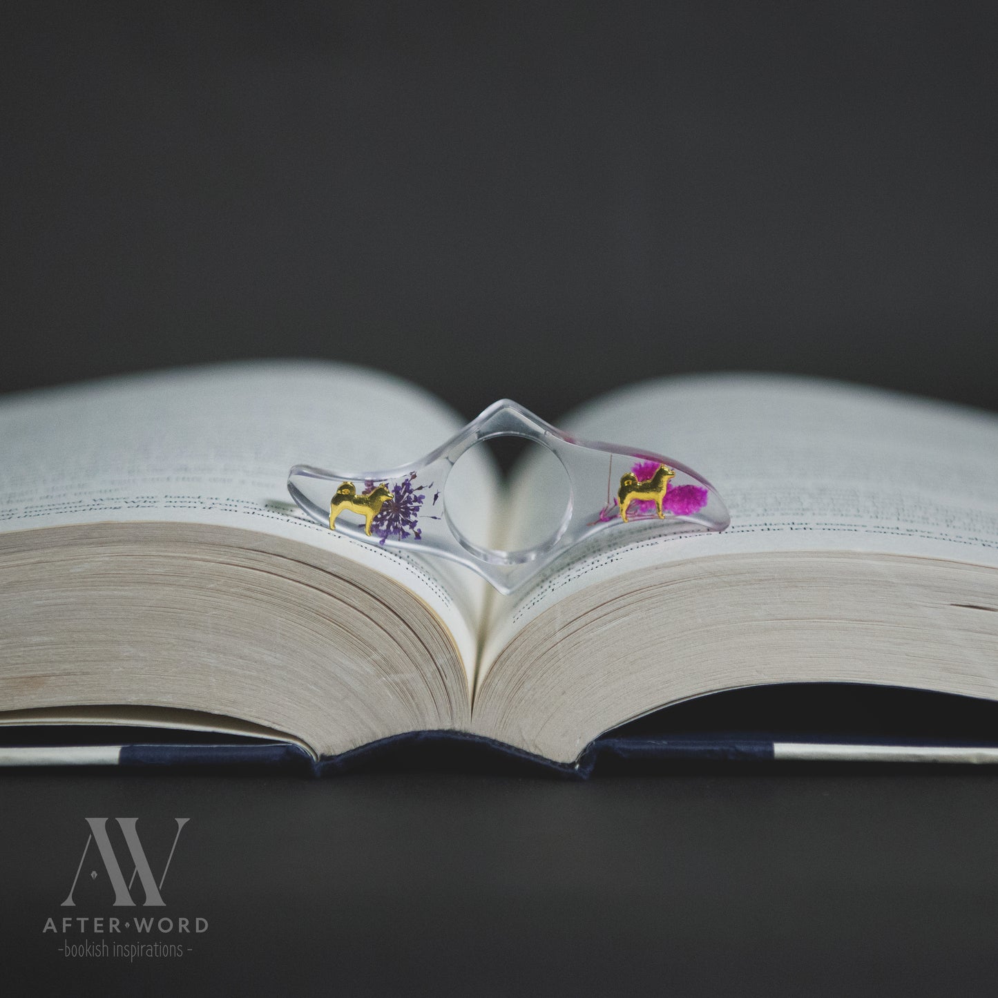 Floral Resin Page Holders - Book Accessories - Crescent Arc - After Word