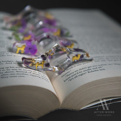 Floral Resin Page Holders - Book Accessories - Rounded Diamond - After Word