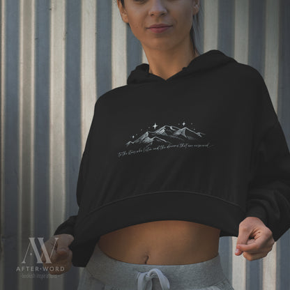 ACOTAR Inspired Cropped Hoodie: Stars & Dreams