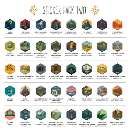 Book Trekker Individual Sticker Set Packs - Sticker - Full Set of 40 - After Word