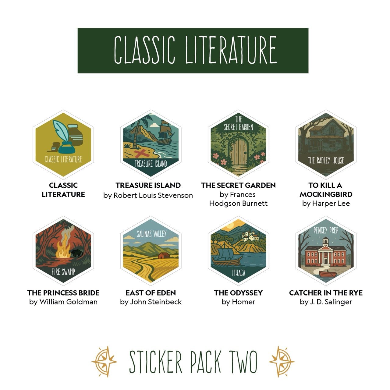 Book Trekker Individual Sticker Set Packs - Sticker - Classic Literature - After Word