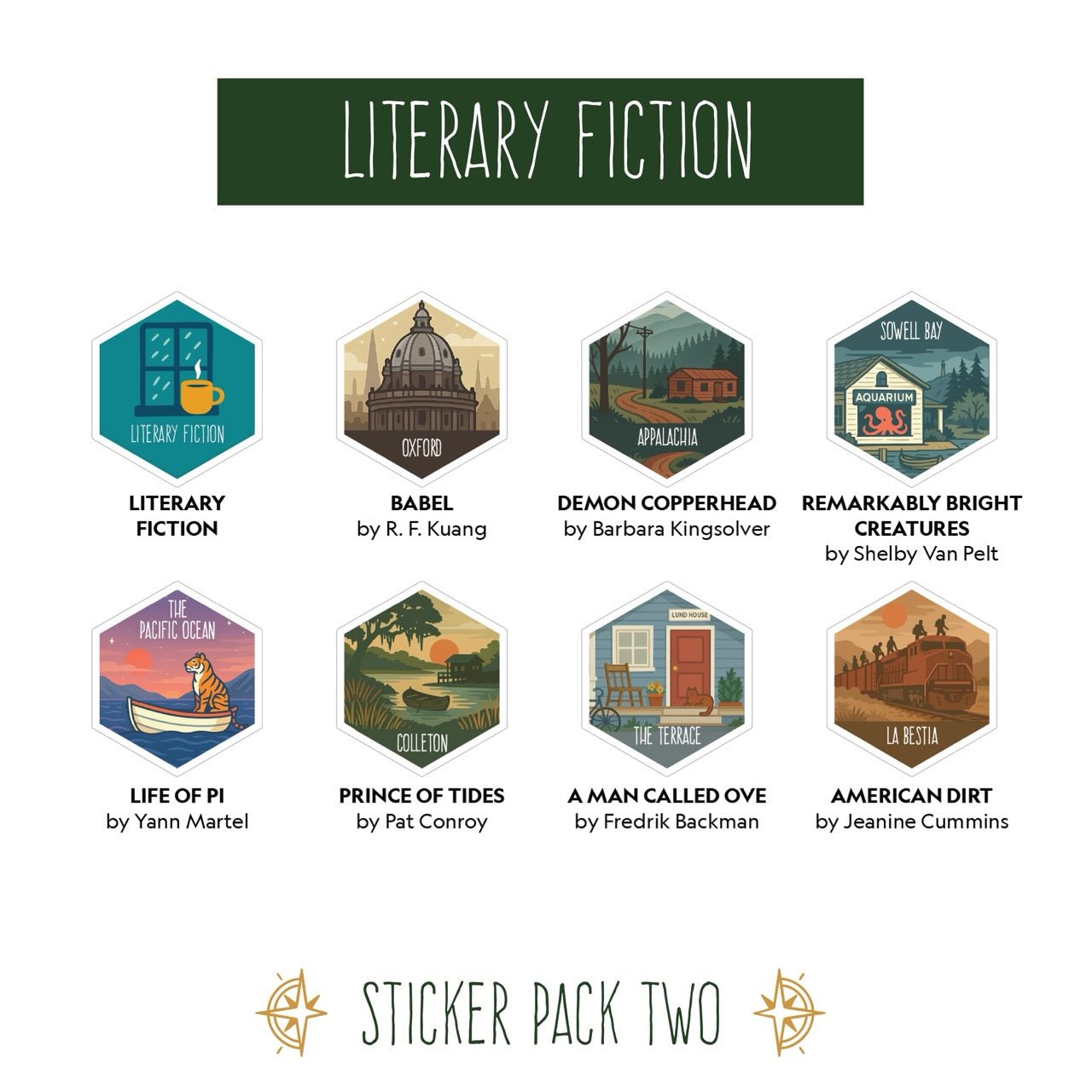 Book Trekker Individual Sticker Set Packs - Sticker - Literary Fiction - After Word
