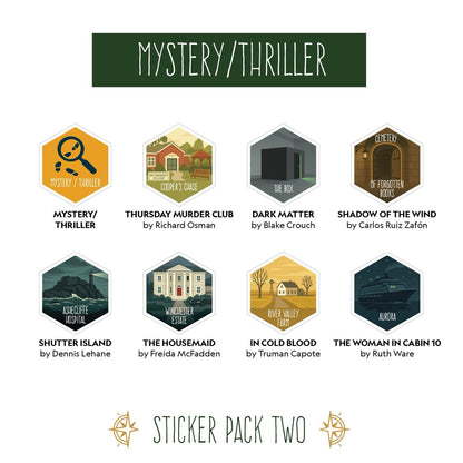Book Trekker Individual Sticker Set Packs - Sticker - Mystery/Thriller - After Word