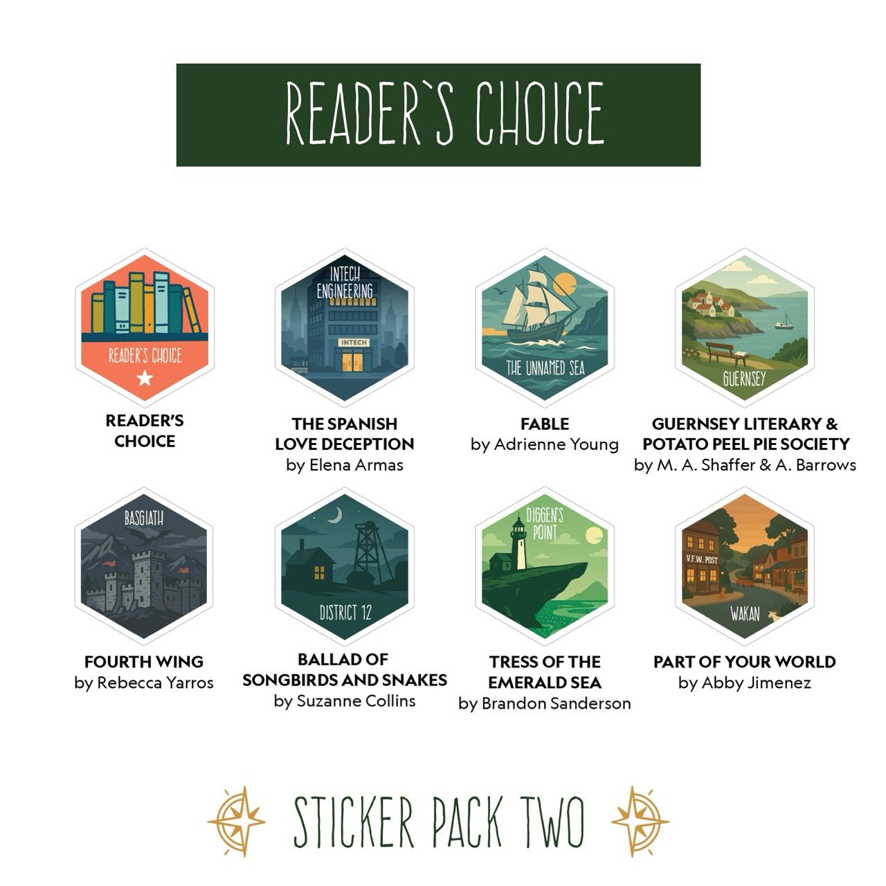 Book Trekker Individual Sticker Set Packs - Sticker - Reader's Choice - After Word
