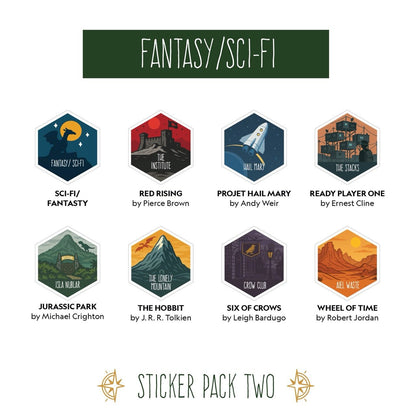 Book Trekker Individual Sticker Set Packs - Sticker - Fantasy/Sci - Fi - After Word