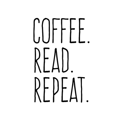 Book Lover Vinyl Stickers – Coffee. Read. Repeat.