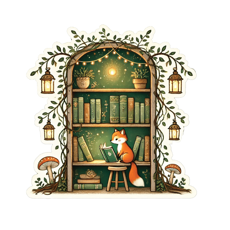 Book Lover Vinyl Stickers – Foxy Knowledge Seeker