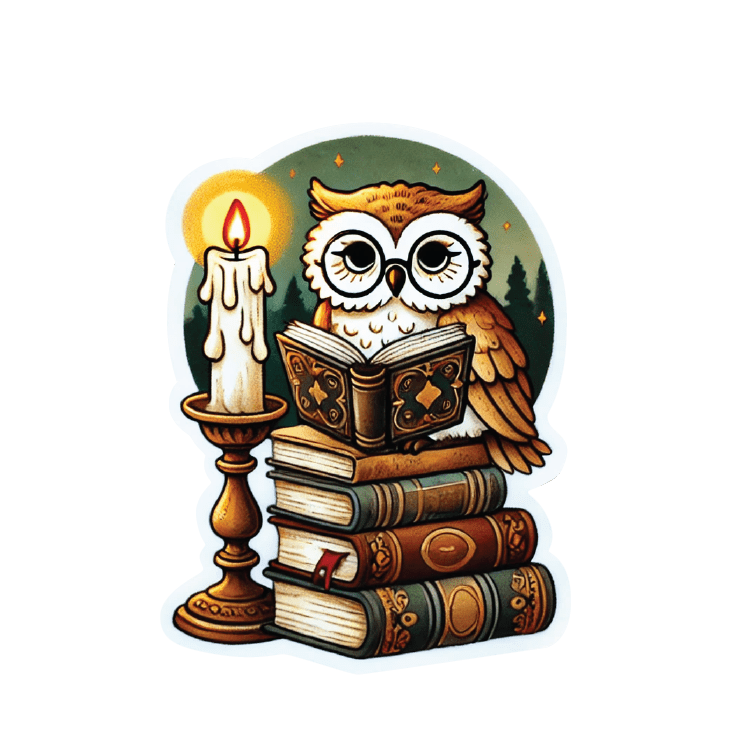 Book Lover Vinyl Stickers – Well Read Owl