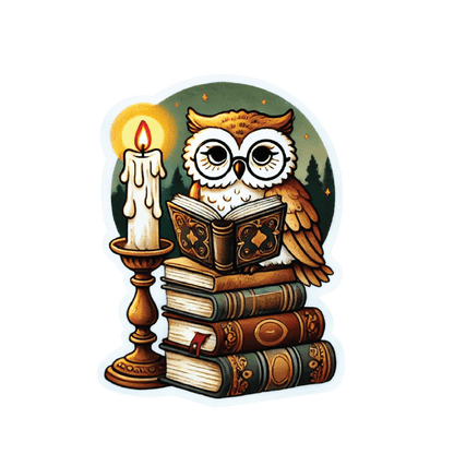 Book Lover Vinyl Stickers – Well Read Owl