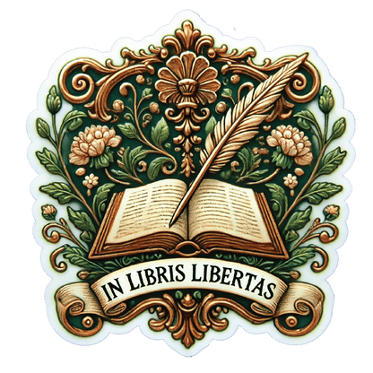 Book Lover Vinyl Stickers – In Libris Libertas