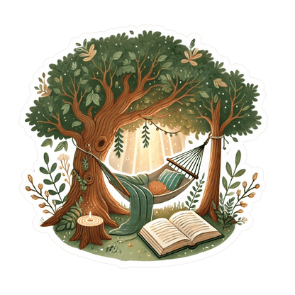 Book Lover Vinyl Stickers – Whimsical, Literary - Inspired Designs for Journals, Laptops & More - Sticker - Natures Reading Nook - After Word