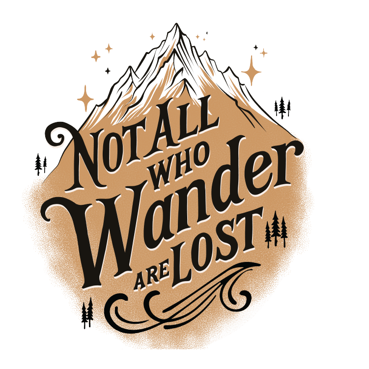 Book Lover Vinyl Stickers – Whimsical, Literary - Inspired Designs for Journals, Laptops & More - Sticker - Not All Who Wander Are Lost - After Word