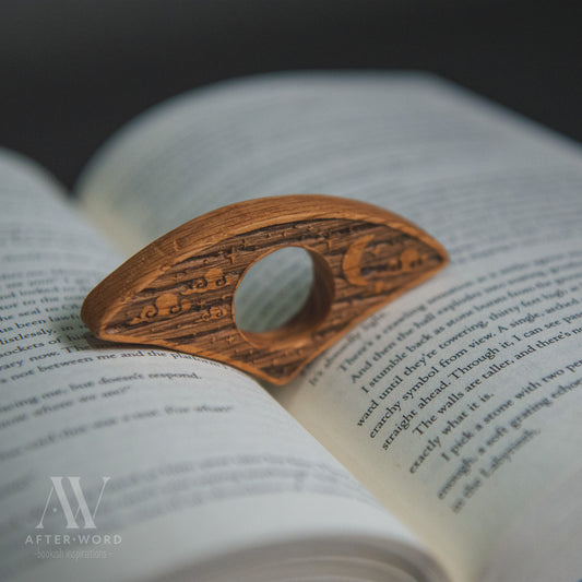 Wooden Page Holders - Page Holder - Crescent Arc - After Word