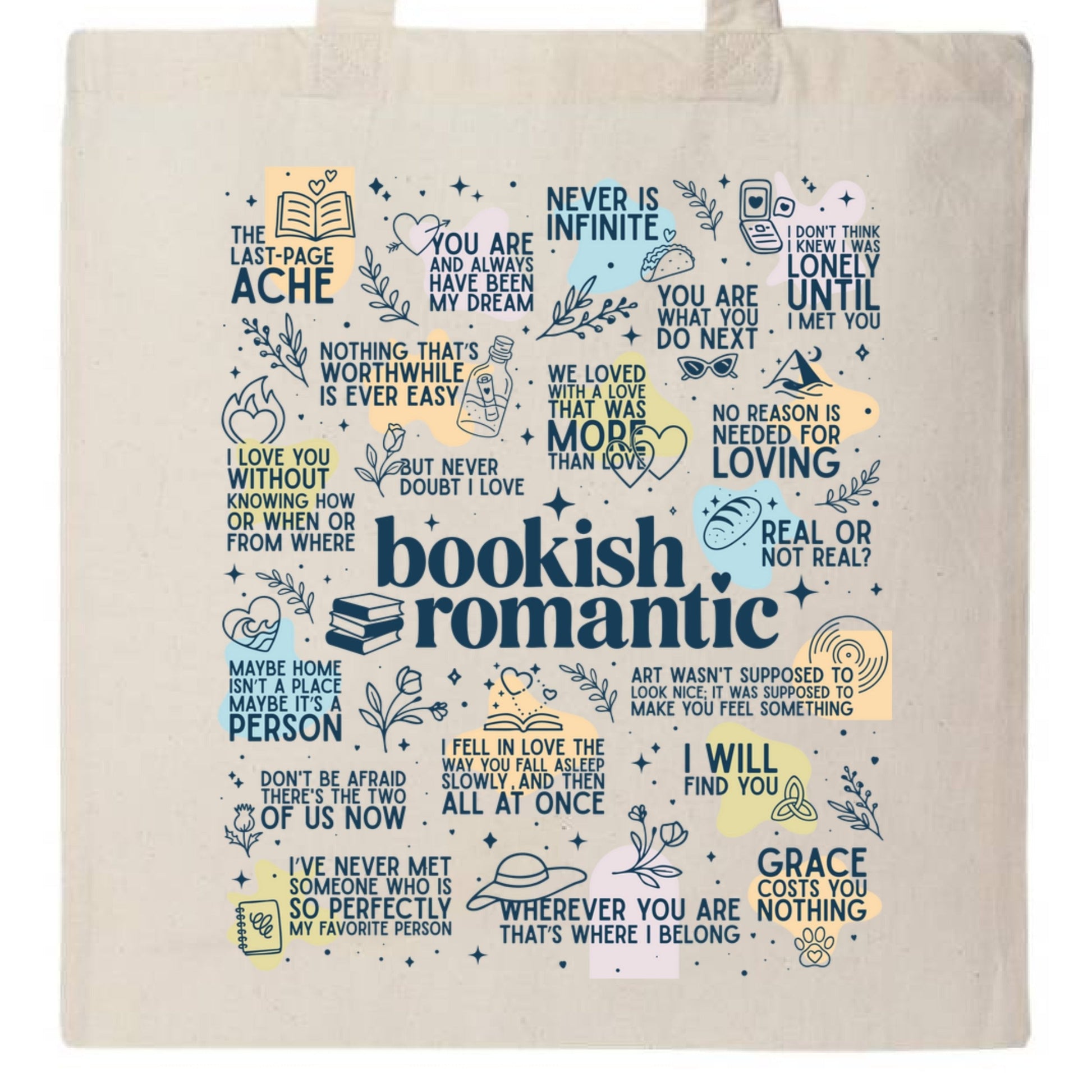 Bookish Romantic Tote Bag - Bags - Natural - After Word