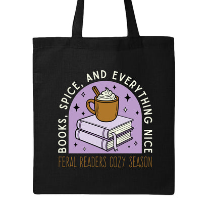Books, Spice, and Everything Nice Tote - Bags - Black - After Word